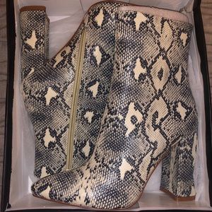 Snakeskin Booties